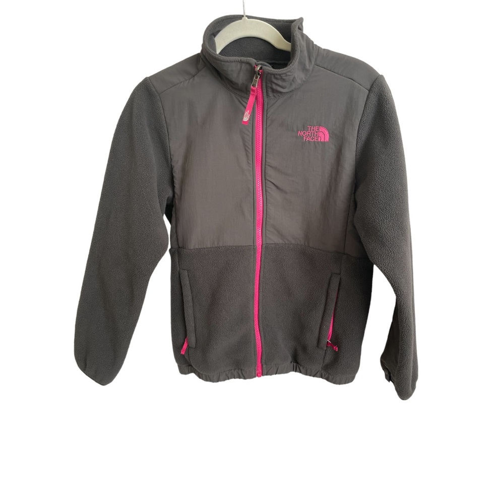 Girls The North Face Jacket 14/16 Dark gray and pink